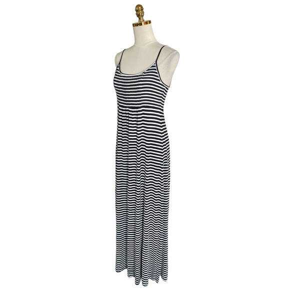 Calvin Klein Women’s Spaghetti Strap Black/White Striped Maxi Summer Dress Sz 4 - Picture 5 of 10